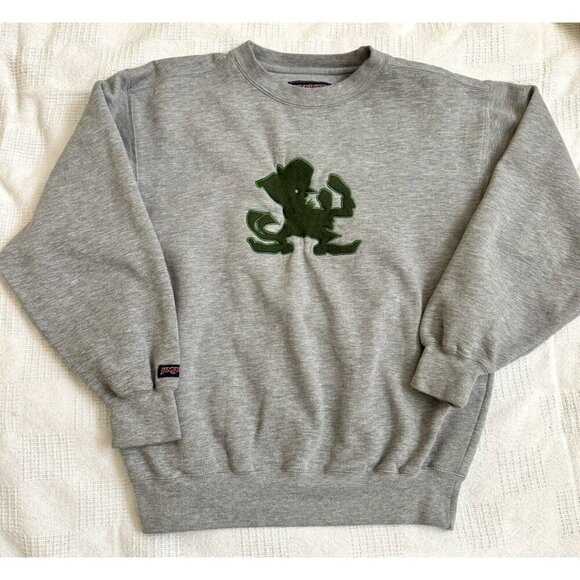 90s Notre Dame Stitched Jansport Sweatshirt Fighting Irish Small Vintage 42” Men - Picture 11 of 11